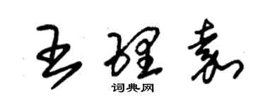 朱錫榮王理嘉草書個性簽名怎么寫