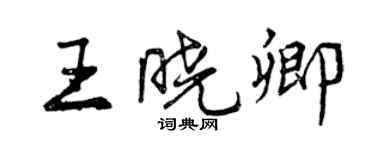 曾慶福王曉卿行書個性簽名怎么寫