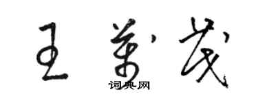 駱恆光王萬茂草書個性簽名怎么寫