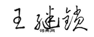 駱恆光王繼鎖草書個性簽名怎么寫