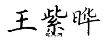 丁謙王紫曄楷書個性簽名怎么寫