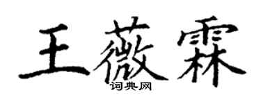 丁謙王薇霖楷書個性簽名怎么寫