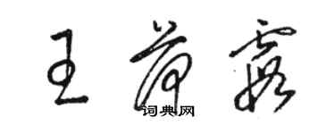 駱恆光王荷霞草書個性簽名怎么寫