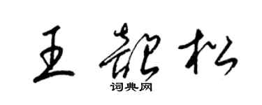 梁錦英王韶松草書個性簽名怎么寫