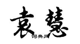 胡問遂袁慧行書個性簽名怎么寫
