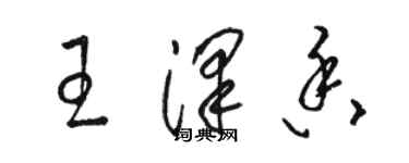 駱恆光王澤香草書個性簽名怎么寫