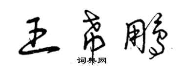 曾慶福王希鵬草書個性簽名怎么寫