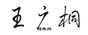 駱恆光王廣桐行書個性簽名怎么寫