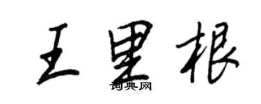 王正良王里根行書個性簽名怎么寫