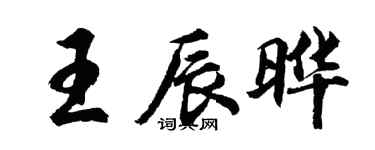胡問遂王辰曄行書個性簽名怎么寫