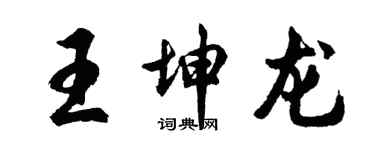 胡問遂王坤龍行書個性簽名怎么寫