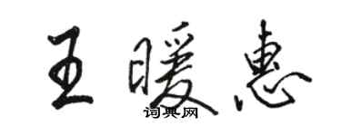 駱恆光王暖惠行書個性簽名怎么寫