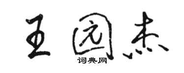 駱恆光王園傑行書個性簽名怎么寫