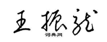 梁錦英王振龍草書個性簽名怎么寫