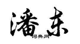 胡問遂潘東行書個性簽名怎么寫