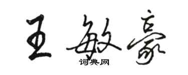 駱恆光王敏豪行書個性簽名怎么寫