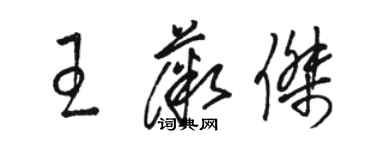 駱恆光王薇傑草書個性簽名怎么寫