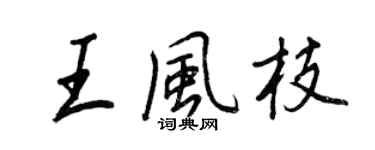 王正良王風枝行書個性簽名怎么寫