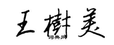 王正良王樹美行書個性簽名怎么寫