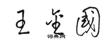 駱恆光王金國草書個性簽名怎么寫