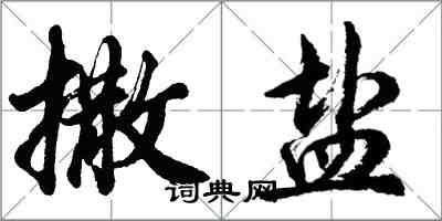 胡問遂撒鹽行書怎么寫