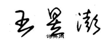 朱錫榮王昱澎草書個性簽名怎么寫