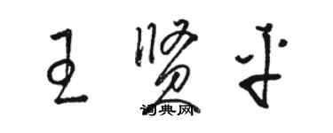 駱恆光王賢平草書個性簽名怎么寫