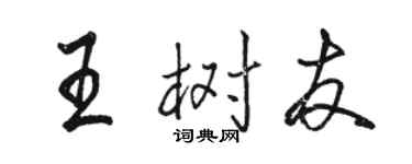 駱恆光王樹友行書個性簽名怎么寫
