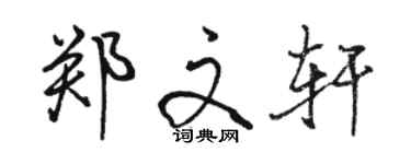 駱恆光鄭文軒行書個性簽名怎么寫