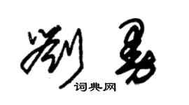 朱錫榮劉曼草書個性簽名怎么寫