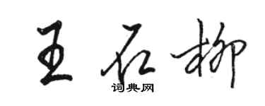 駱恆光王石柳行書個性簽名怎么寫