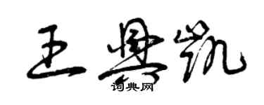 曾慶福王興凱草書個性簽名怎么寫