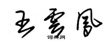 朱錫榮王雲鳳草書個性簽名怎么寫