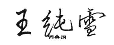 駱恆光王純雪行書個性簽名怎么寫