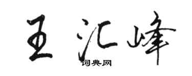 駱恆光王匯峰行書個性簽名怎么寫