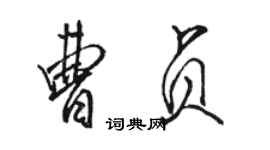 駱恆光曹貞行書個性簽名怎么寫