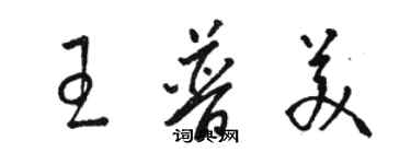 駱恆光王普美草書個性簽名怎么寫