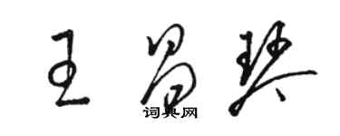 駱恆光王昌琴草書個性簽名怎么寫