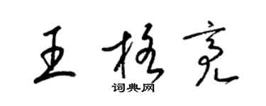 梁錦英王格亮草書個性簽名怎么寫