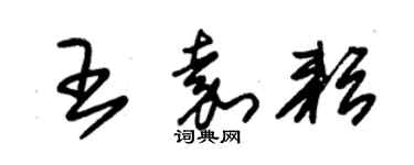 朱錫榮王嘉耘草書個性簽名怎么寫