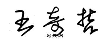 朱錫榮王奇哲草書個性簽名怎么寫