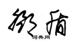 朱錫榮鄧盾草書個性簽名怎么寫