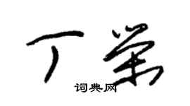 朱錫榮丁榮草書個性簽名怎么寫