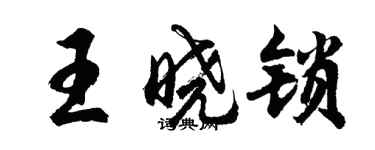 胡問遂王曉鎖行書個性簽名怎么寫