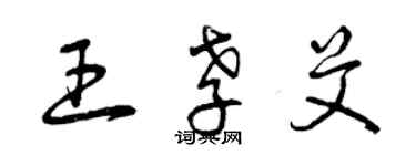 曾慶福王孝艾草書個性簽名怎么寫