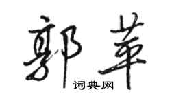 駱恆光郭苹行書個性簽名怎么寫