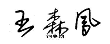 朱錫榮王森鳳草書個性簽名怎么寫