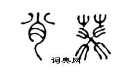 陳聲遠肖葵篆書個性簽名怎么寫