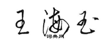 駱恆光王海玉草書個性簽名怎么寫