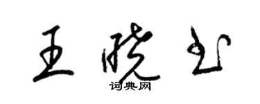 梁錦英王曉書草書個性簽名怎么寫